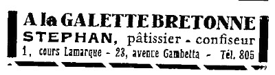 Publicit� 1937