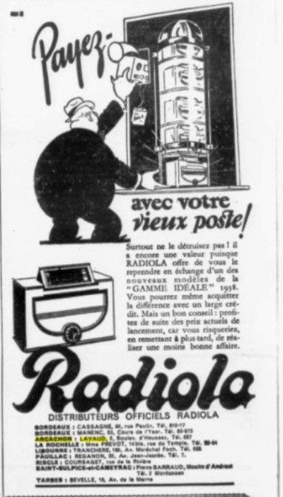 Radio Arcachon Lavaud 1937