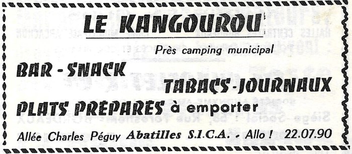 Le Kangourou : publicité 1966